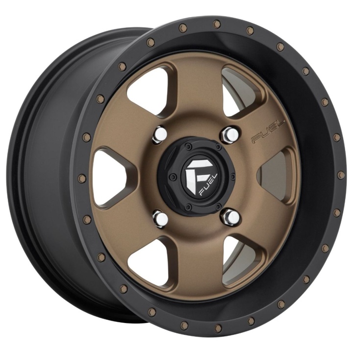 wlp-D61717908345 Fuel 1PC Podium 17X9 ET-12 6X139.7 108.00 Matte Bronze Black Bead Ring