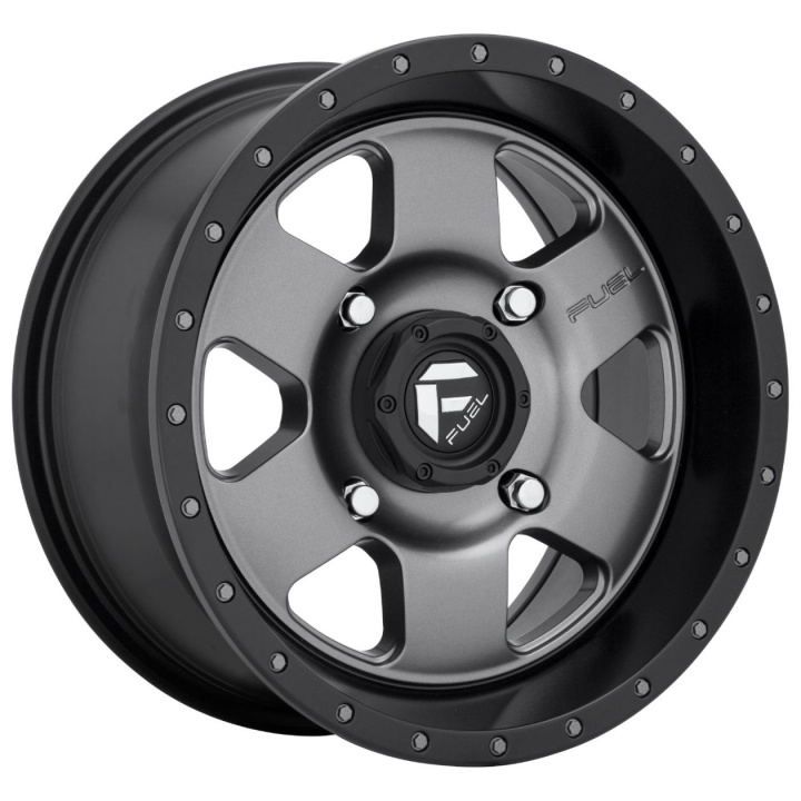 wlp-D61917908345 Fuel 1PC Podium 17X9 ET-12 6X139.7 108.00 Matte Gun Metal Black Bead Ring