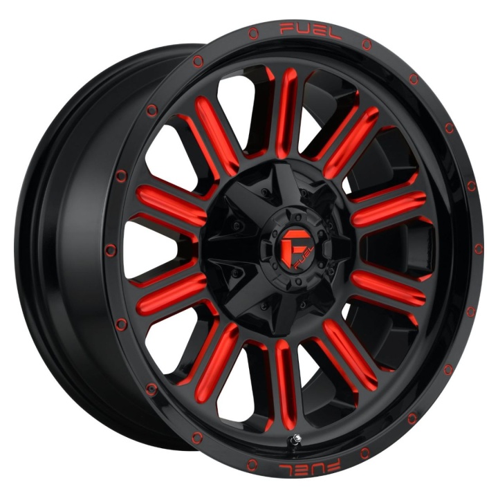 wlp-D62115808537 Fuel 1PC Hardline 15X8 ET-18 5X139.7 108.00 Gloss Black Red Tinted Clear