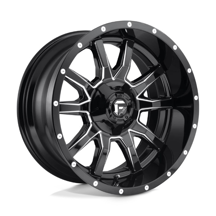 wlp-D62717907050 Fuel 1PC Vandal 17X9 ET1 5X139.7/150 110.10 Gloss Black Milled