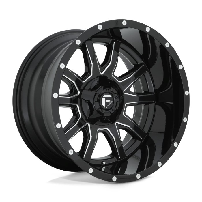 wlp-D62720202647 Fuel 1PC Vandal 20X12 ET-43 5x114.3/5.0 78.10 Gloss Black Milled