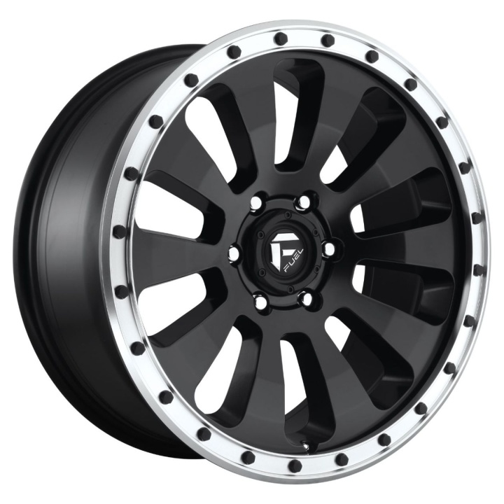 wlp-D62917907345 Fuel 1PC Tactic 17X9 ET-12 5x127 78.10 Matte Black Machined Ring