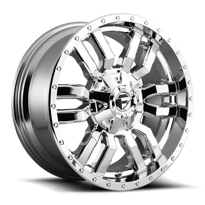 wlp-D63120009847 Fuel 1PC Sledge 20X10 ET-18 6X135/139.7 106.10 Chrome Plated