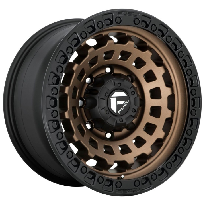 wlp-D6341780C538 Fuel 1PC Zephyr 17X8 ET38 5x114.3 56.10 Matte Bronze Black Bead Ring