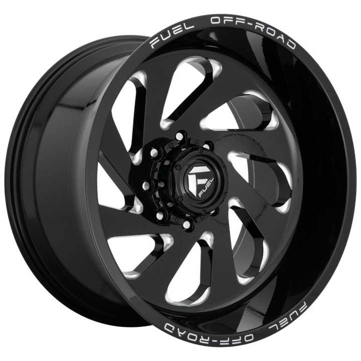 wlp-D63720001747 Fuel 1PC Vortex 20X10 ET-18 8X170 125.10 Gloss Black Milled