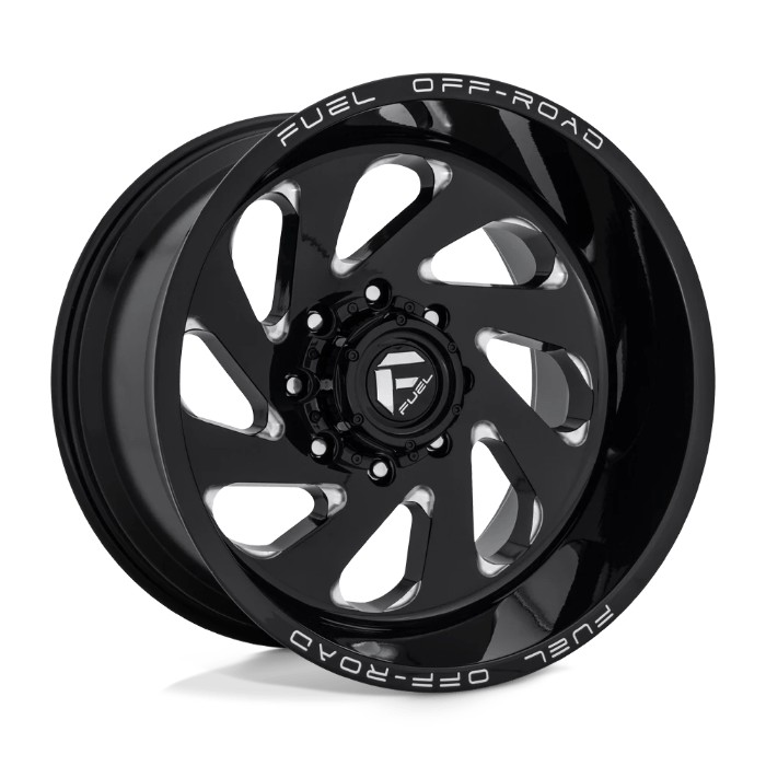 wlp-D63720201747 Fuel 1PC Vortex 20X12 ET-44 8X170 125.10 Gloss Black Milled