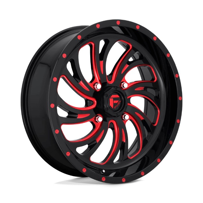 wlp-D6422070A644 Fuel UTV Kompressor 20X7 ET13 4X137 110.10 Gloss Black Red Tinted Clear