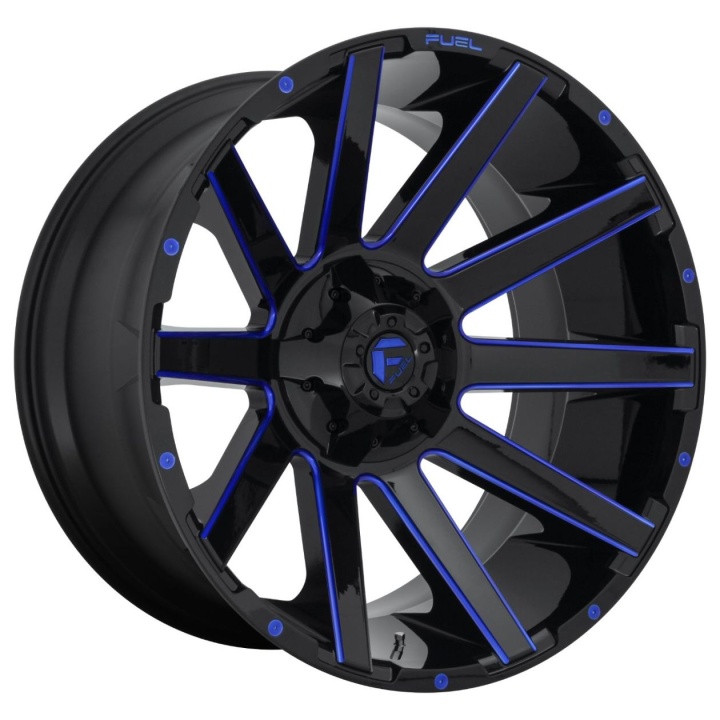 wlp-D64418909850 Fuel 1PC Contra 18X9 ET1 6X135/139.7 106.10 Gloss Black Blue Tinted Clear
