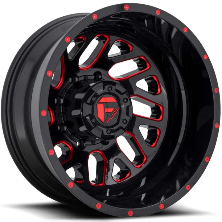 wlp-D65620828D35 Fuel 1PC Triton 20X8.25 ET-240 8X165.1 121.50 Gloss Black Red Tinted Clear