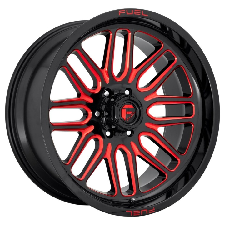 wlp-D66322008447 Fuel 1PC Ignite 22X10 ET-18 6X139.7 106.10 Gloss Black Red Tinted Clear