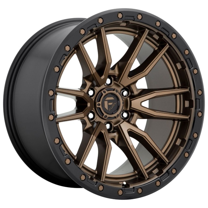 wlp-D68117908445 Fuel 1PC Rebel 17X9 ET-12 6X139.7 106.10 Matte Bronze Black Bead Ring