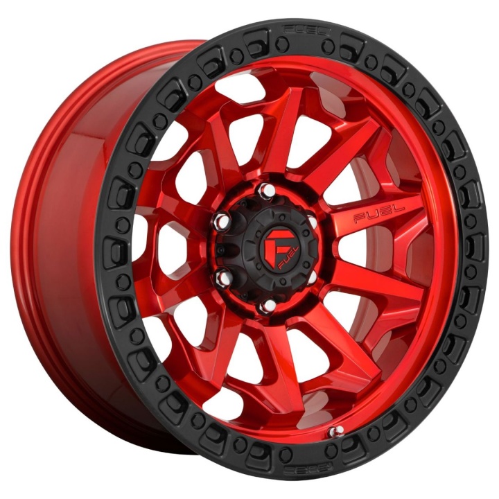 wlp-D69517905645 Fuel 1PC Covert 17X9 ET-12 5X150 110.10 Candy Red Black Bead Ring