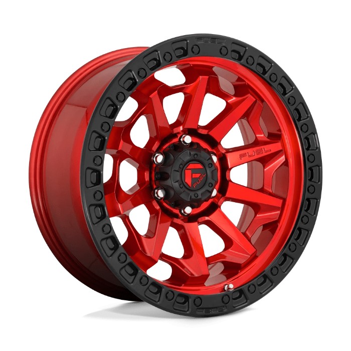 wlp-D69520908950 Fuel 1PC Covert 20X9 ET1 6X135 87.10 Candy Red Black Bead Ring