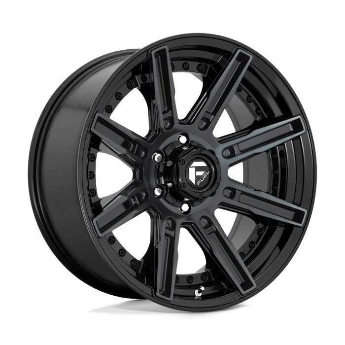 wlp-D70820907550 Fuel 1PC Rogue 20X9 ET1 5x127 71.50 Gloss Machined Double Dark Tint