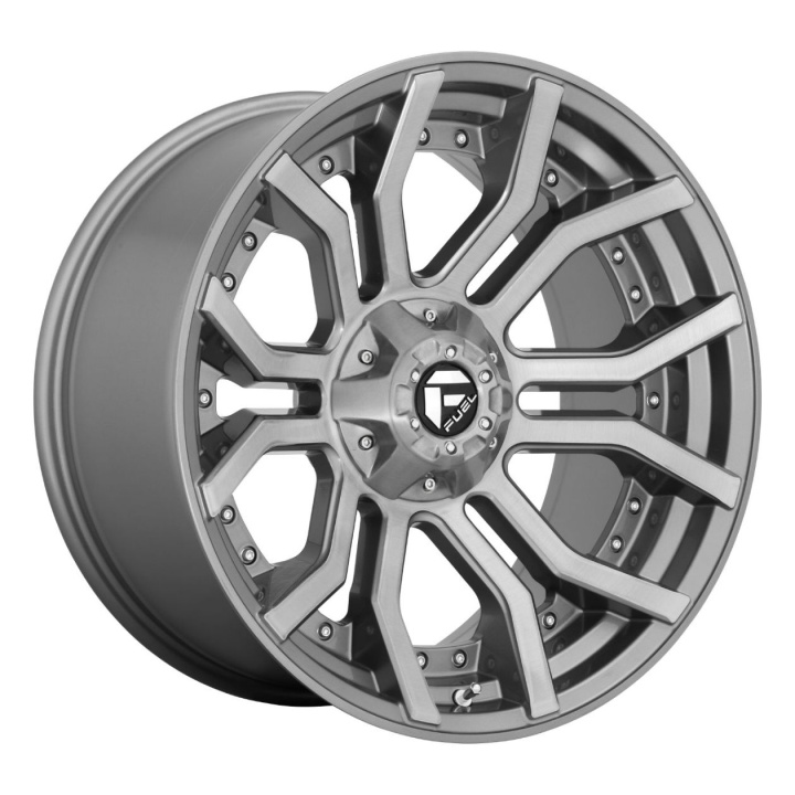 wlp-D71320001847 Fuel 1PC Rage Platinum 20X10 ET-18 8X180 124.20 Brushed Gun Metal Tinted Clear