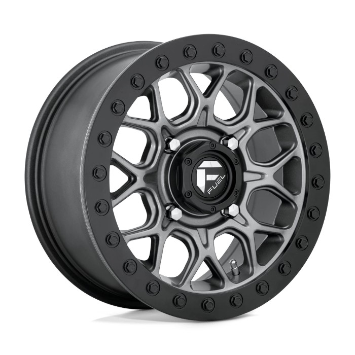 wlp-D9191500A554 Fuel UTV Tech Bl - 15X10 ET0 4X156 132.00 Matte Gun Metal Black Bead Ring