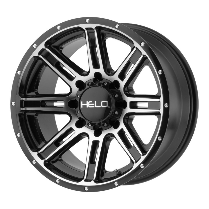 wlp-HE90021068524N Helo He900 20X10 ET-24 6X139.7 106.25 Gloss Black Machined