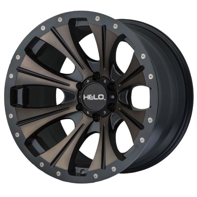 wlp-HE90129077918 Helo He901 20X9 ET18 6X120 66.90 Satin Black Machined W/ Dark Tint