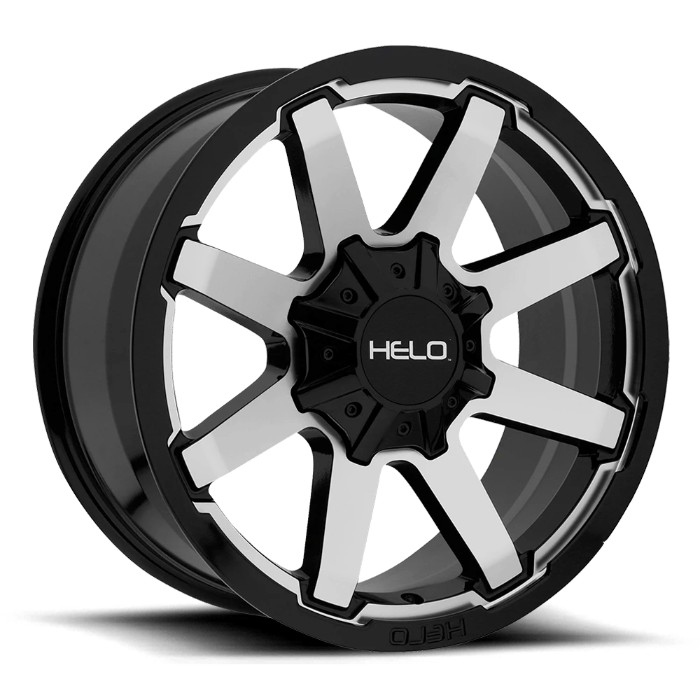 wlp-HE90929080500 Helo He909 20X9 ET0 8X165.1 125.50 Gloss Black Machined