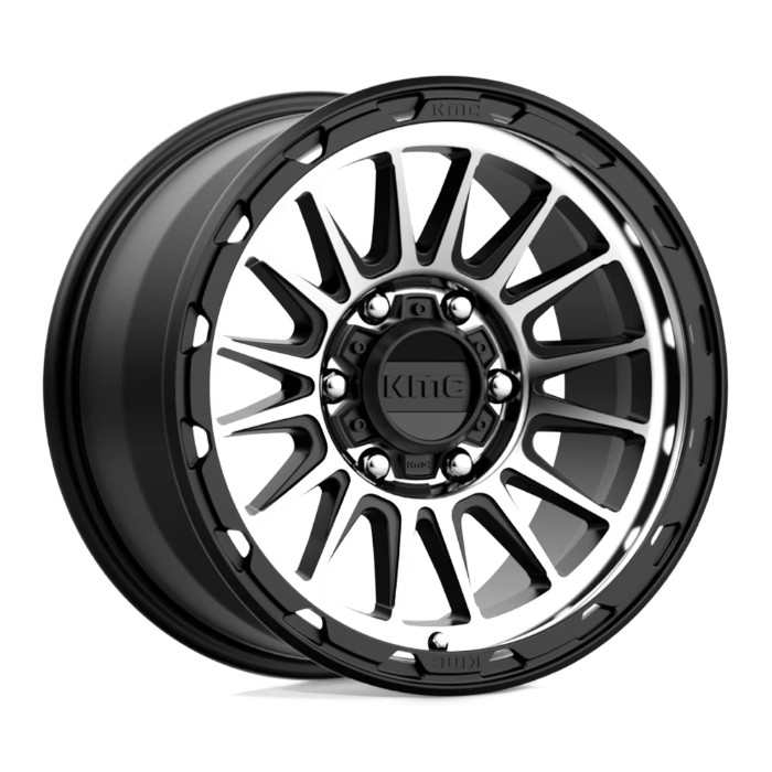 wlp-KM54279068518 KMC Impact 17X9 ET18 6X139.7 106.25 Satin Black Machined