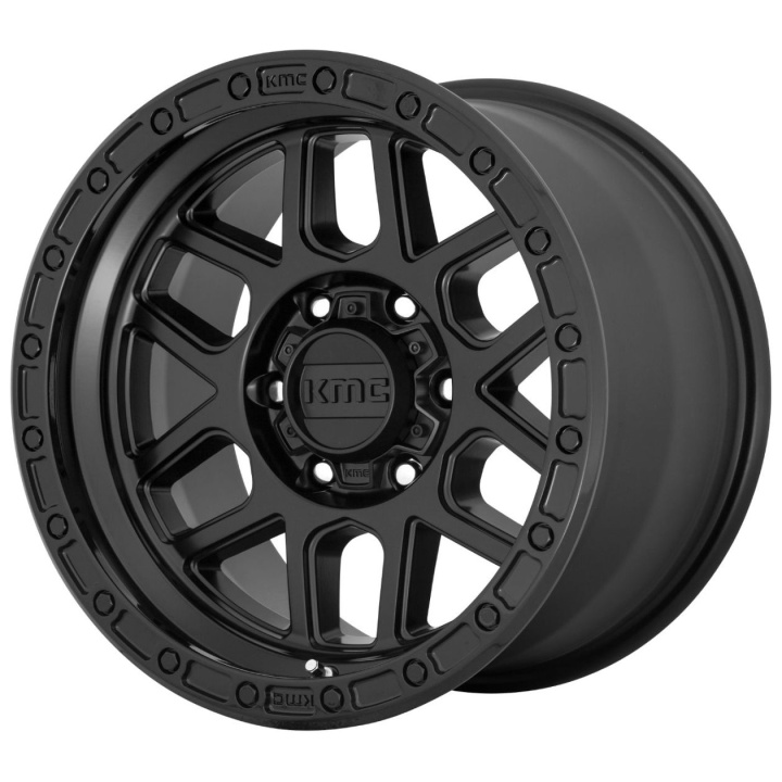 wlp-KM54429063718 KMC Mesa 20X9 ET18 6X135 87.10 Satin Black W/ Gloss Black Lip