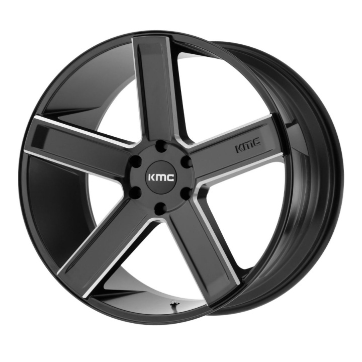 wlp-KM70222968915 KMC Duece 22X9 ET15 6X139.7 106.25 Satin Black Milled