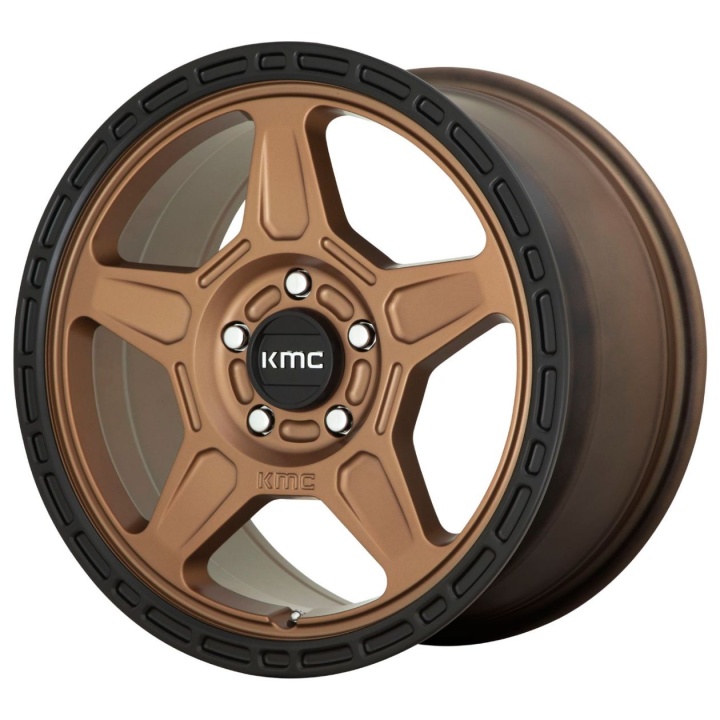 wlp-KM72157051615 KMC Alpine 15X7 ET15 5X100 72.60 Matte Bronze W/ Black Lip