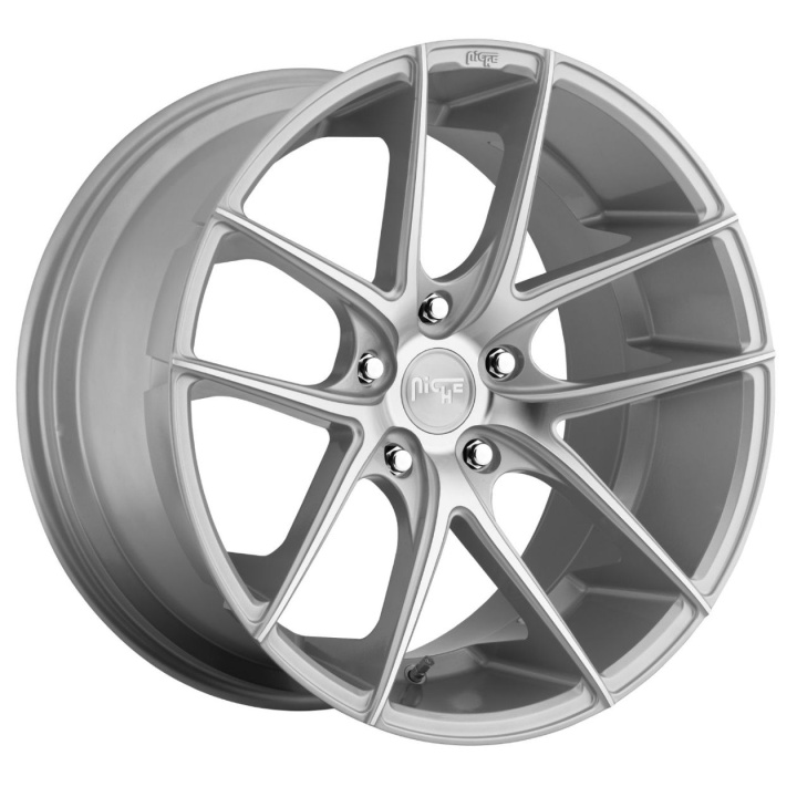 wlp-M13120852135 Niche 1PC Targa 20X8.5 ET35 5X120 72.56 Gloss Silver Machined