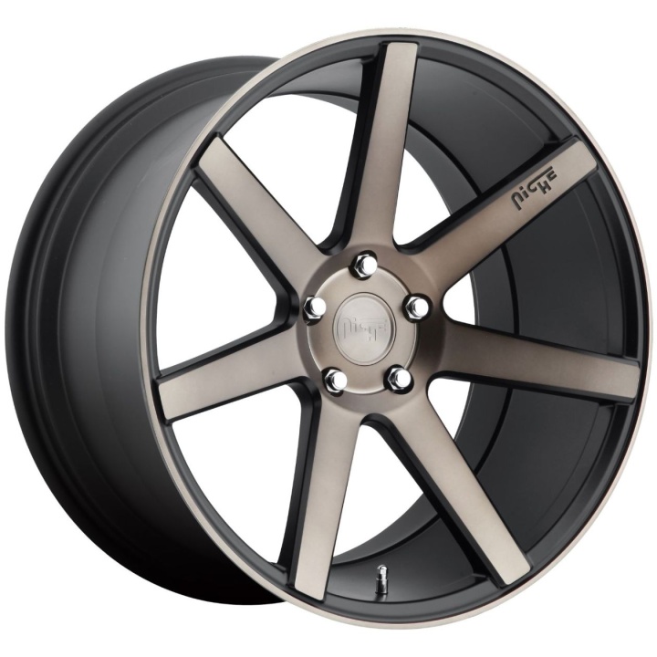 wlp-M15017806540 Niche 1PC Verona 17X8 ET40 5x114.3 72.56 Matte Black Machined