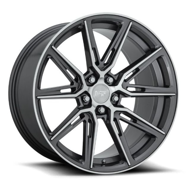 wlp-M22020052140 Niche 1PC Gemello 20X10.5 ET40 5X120 72.56 Gloss Anthracite Machined