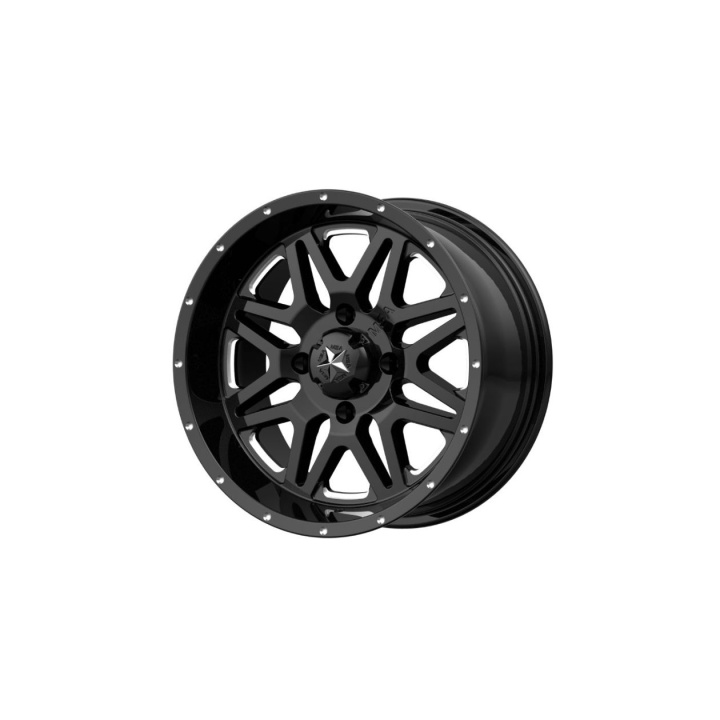 wlp-M26-04737M MSA Offroad Wheels Vibe 14X7 ET0 4X137 112.00 Gloss Black Milled