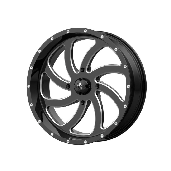 wlp-M36-018737M MSA Offroad Wheels Switch 18X7 ET0 4X137 112.00 Gloss Black Milled