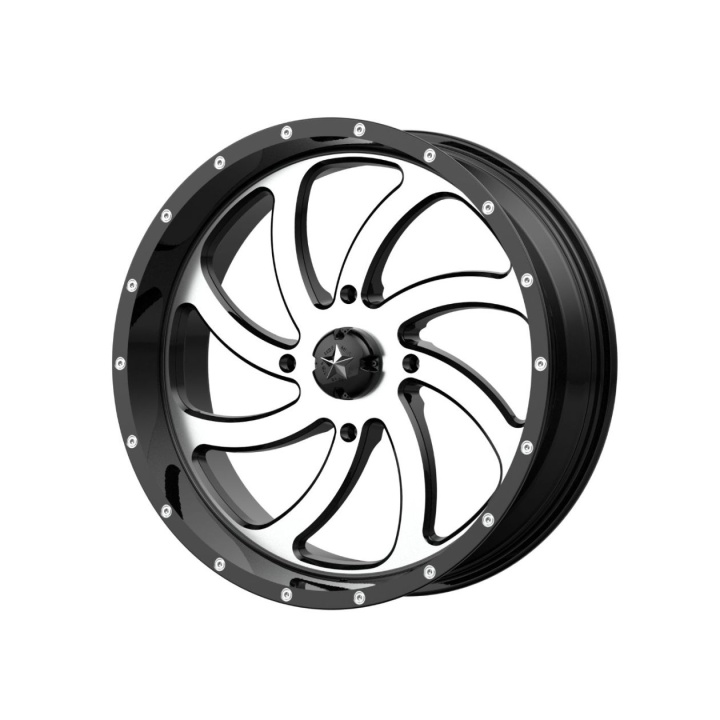 wlp-M36-018756 MSA Offroad Wheels Switch 18X7 ET0 4X156 132.00 Machined Gloss Black