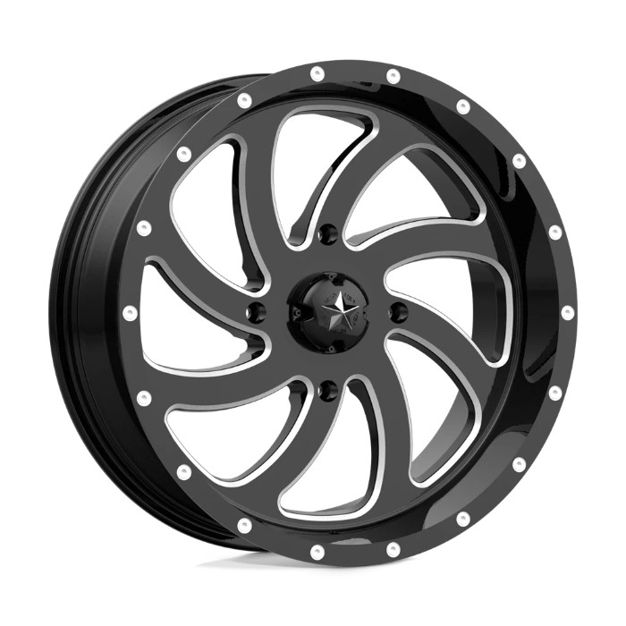 wlp-M36-018756M MSA Offroad Wheels Switch 18X7 ET0 4X156 132.00 Gloss Black Milled