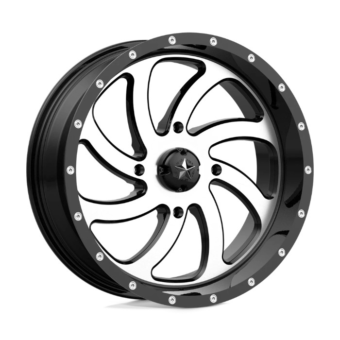 wlp-M36-020737 MSA Offroad Wheels Switch 20X7 ET0 4X137 112.00 Machined Gloss Black