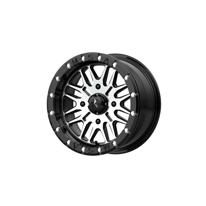 wlp-M37-018737 MSA Offroad Wheels Brute Beadlock 18X7 ET10 4X137 112.00 Gloss Black Machined