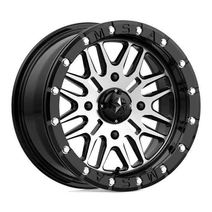 wlp-M37-05737 MSA Offroad Wheels Brute Beadlock 15X7 ET10 4X137 112.00 Gloss Black Machined