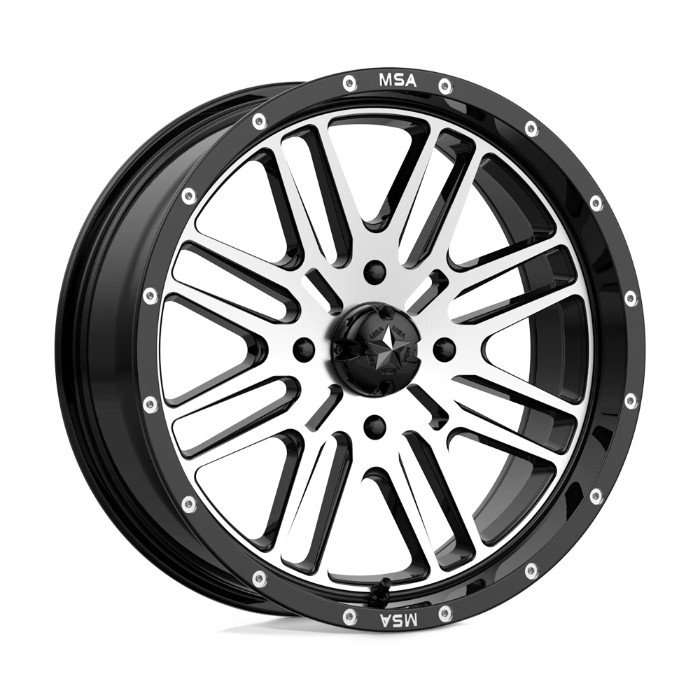 wlp-M38-018737 MSA Offroad Wheels Brute 18X7 ET10 4X137 112.00 Gloss Black Machined