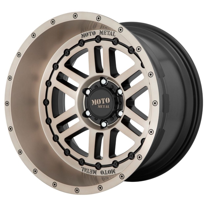 wlp-MO80021063618N Moto Metal Deep Six 20X10 ET-18 6X135 87.10 Satin Black W/ Bronze Tint