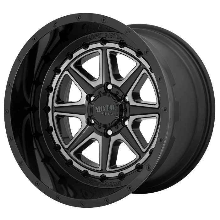 wlp-MO80121050418N Moto Metal Phantom 20X10 ET-18 5x127 71.50 Gloss Black W/ Gray Tint