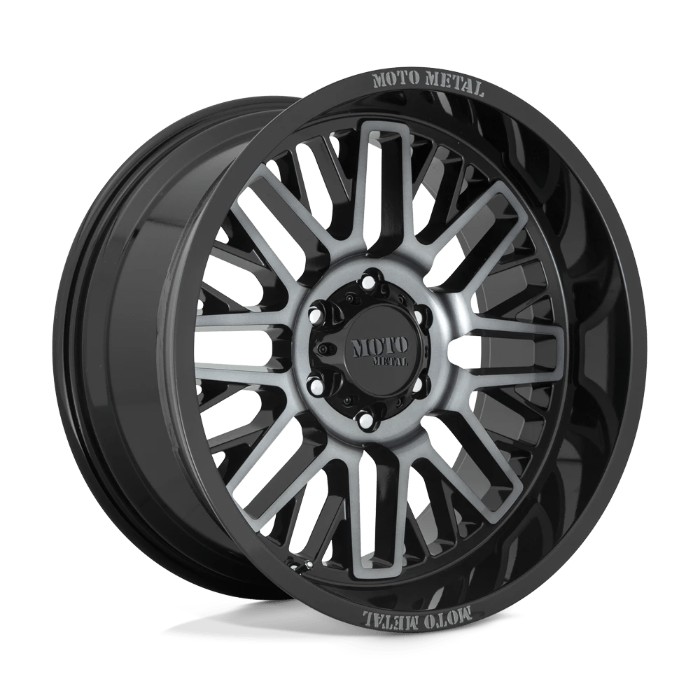 wlp-MO80221085418N Moto Metal Mo802 20X10 ET-18 5X139.7 78.10 Gloss Black Machined W/ Gray Tint