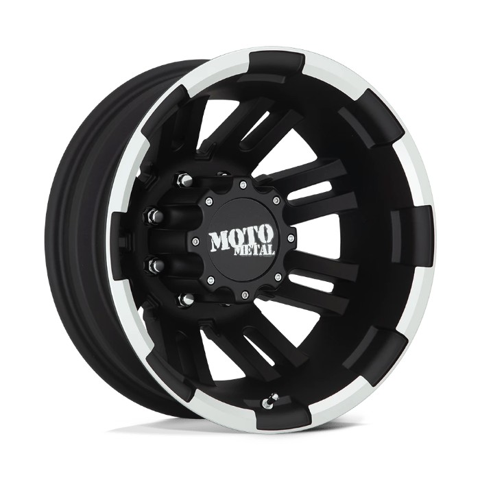 wlp-MO96366080794N Moto Metal Mo963 16X6 ET-134 8X165.1 125.50 Matte Black Machined Dually - Rear