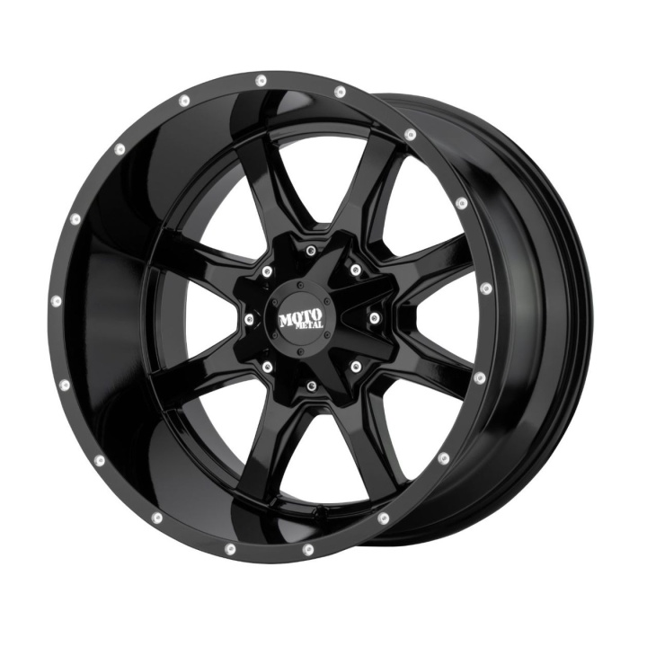 wlp-MO970210003A24N Moto Metal Mo970 20X10 ET-24 BLANK 72.60 Gloss Black W/ Milled Lip