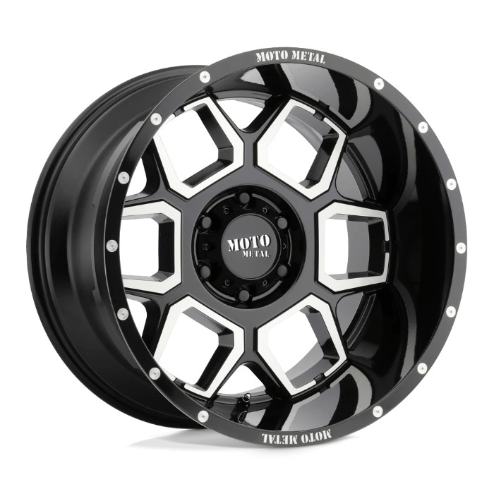 wlp-MO98121068324N Moto Metal Spade 20X10 ET-24 6X139.7 106.25 Gloss Black Machined