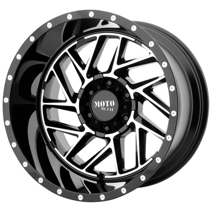 wlp-MO98521080318N Moto Metal Breakout 20X10 ET-18 8X165.1 125.50 Gloss Black Machined