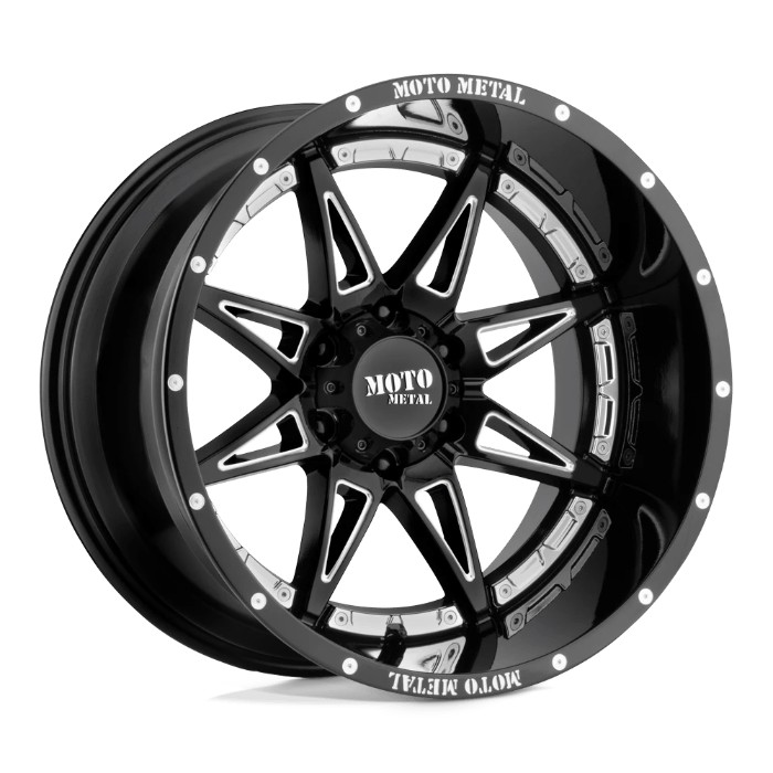 wlp-MO99321050318N Moto Metal Hydra 20X10 ET-18 5x127 71.50 Gloss Black Milled