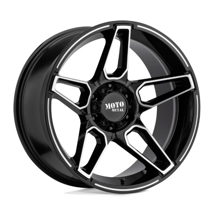 wlp-MO99421250344N Moto Metal Fang 20X12 ET-44 5x127 71.50 Gloss Black Machined