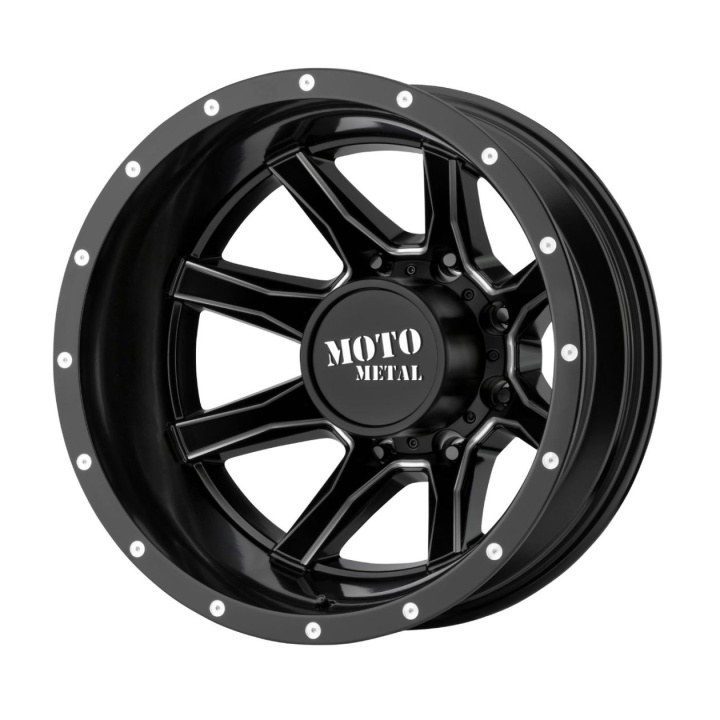 wlp-MO995208827198N Moto Metal Mo995 20X8.25 ET-198 8X200 142.00 Satin Black Milled - Rear