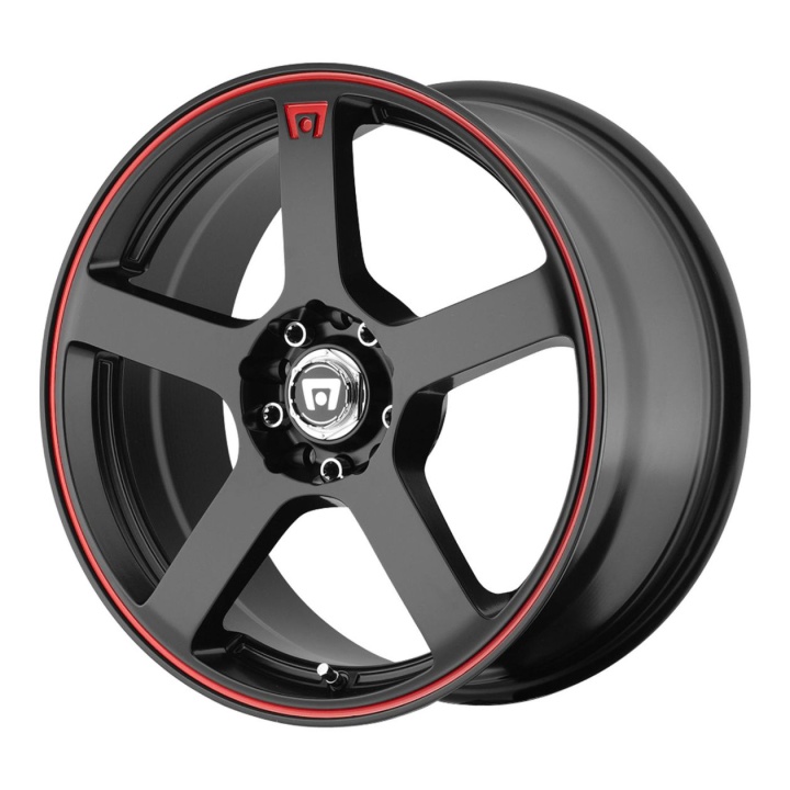 wlp-MR11656503740 Motegi Mr116 15X6.5 ET40 4x108/114.3 72.60 Matte Black W/ Red Stripe