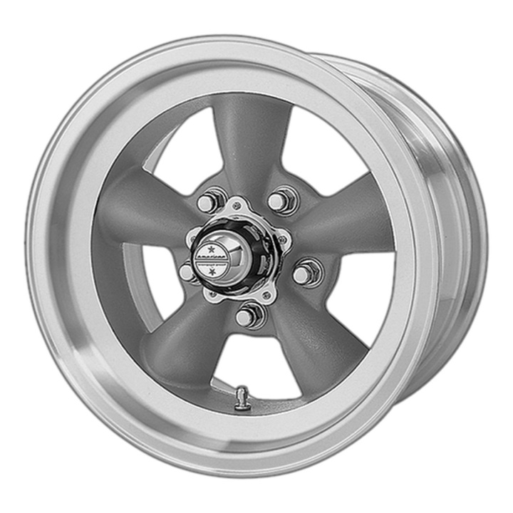 wlp-VN1055165 American Racing Vintage Torq Thrust D 15X10 ET-44 5x114.3 83.06 Torq Thrust Gray W/ Mach Lip